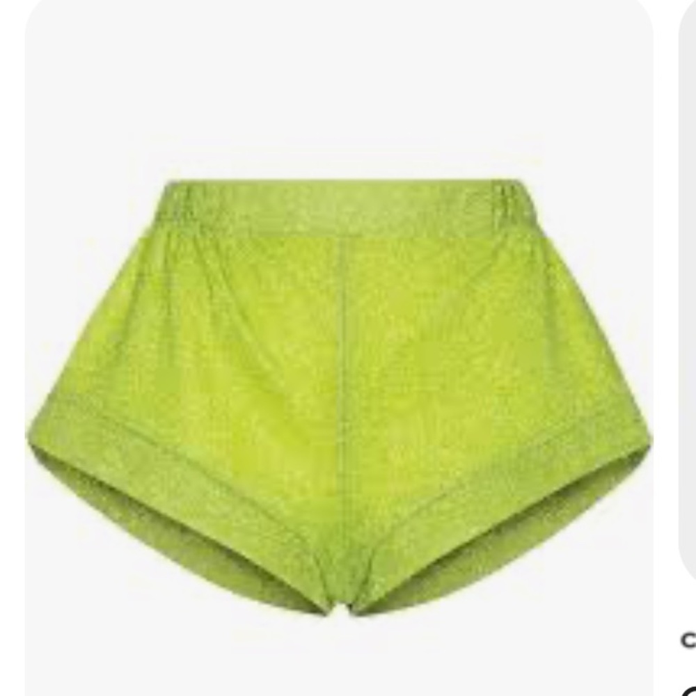 Oseree lumiere green glitter shorts